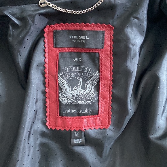 NWOT - Diesel Biker Lambskin Leather Jacket - Picture 4 of 6